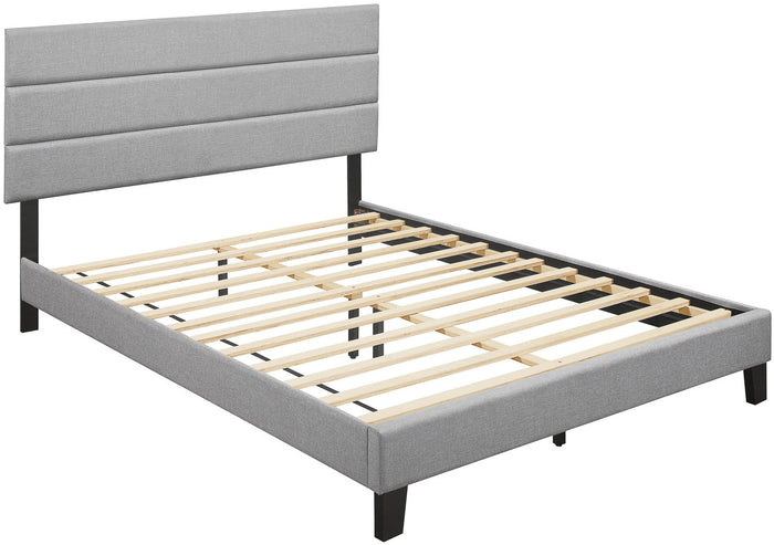 HOBOKEN Gray Linen 46" Height Platform Bed