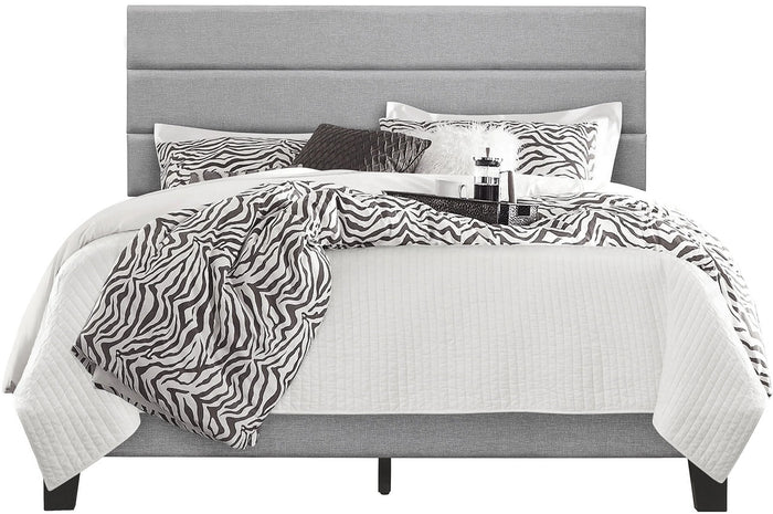 HOBOKEN Gray Linen 46" Height Platform Bed