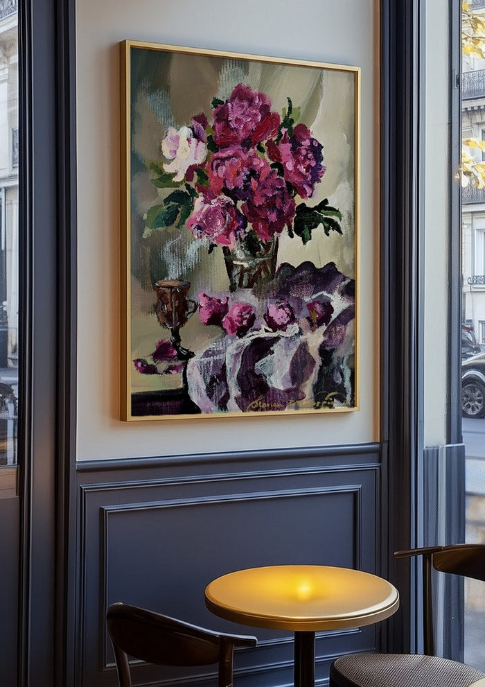 Hot chocolate and magenta peonies - Mariam De Giorgio