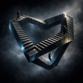 Infinite Passage by Devour Art - an impossible staircase looping in mid-air with three small climbers