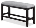 JAVIAN Black 42" Wide Counter Height Bench