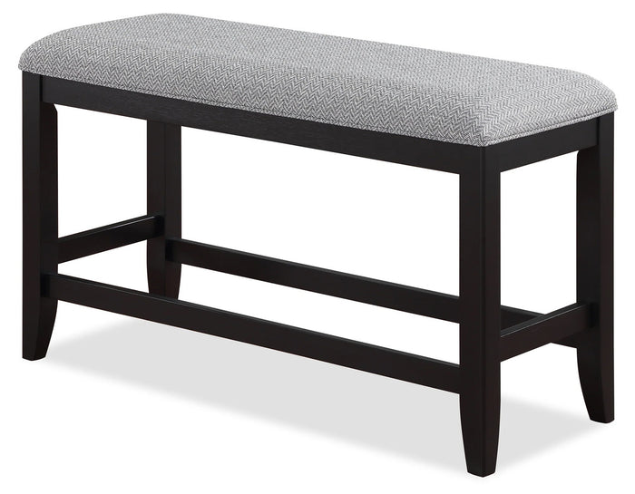 JAVIAN Black 42" Wide Counter Height Bench