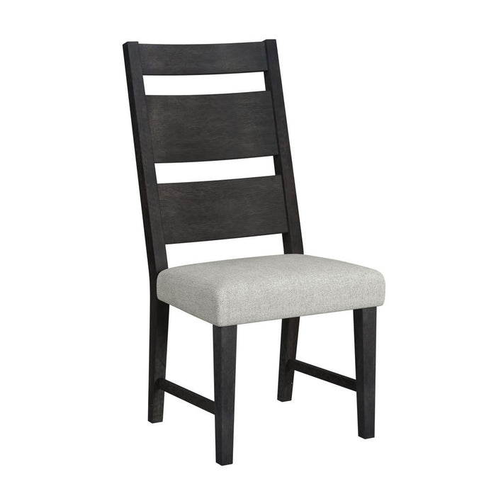 Jemma - Wood Back Dining Side Chair (Set of 2) - Dark Espresso / Beige Linen