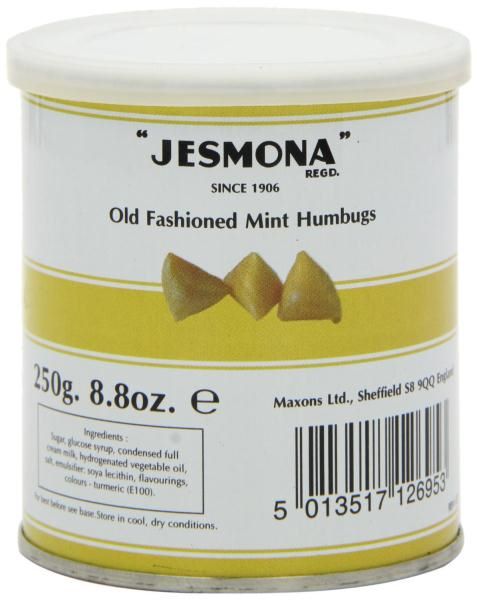Jesmona Old Fashioned Mint Humbugs Sweets Tin 250g