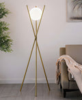 JURNEE Gold 22" x 65" Height Floor Lamp