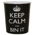 Jvl Keep Calm Waste Bin - Black product image