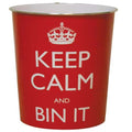 Jvl Keep Calm Waste Bin (Red) product image