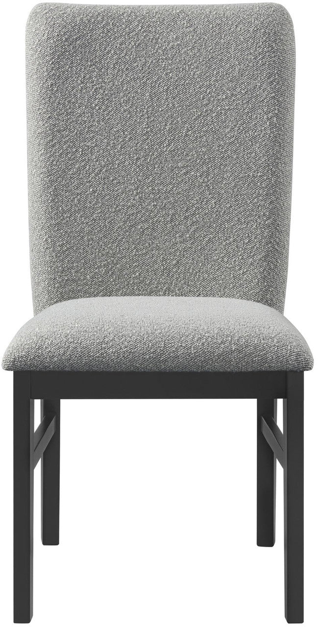 KARIM Black & Gray Boucle 20" Wide Dining Chair