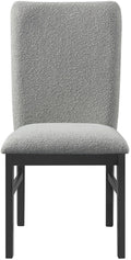 KARIM Black & Gray Boucle 20" Wide Dining Chair