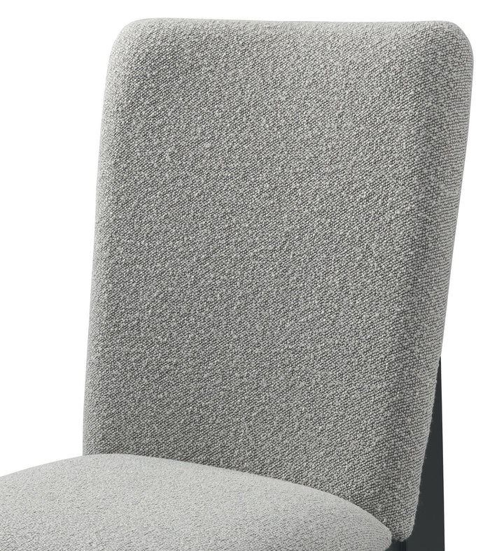 KARIM Black & Gray Boucle 20" Wide Dining Chair