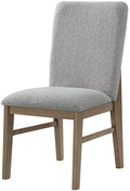 KARIM Natural Brown & Gray Boucle 20" Wide Dining Chair