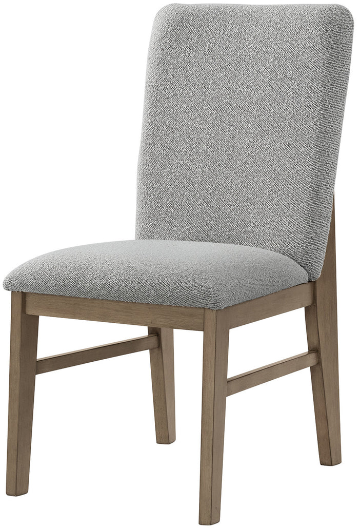 KARIM Natural Brown & Gray Boucle 20" Wide Dining Chair