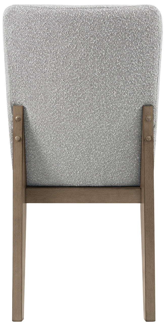 KARIM Natural Brown & Gray Boucle 20" Wide Dining Chair