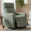 KENNEDALE Green Corduroy 27" x 40" Height Push-Back Recliner Chair