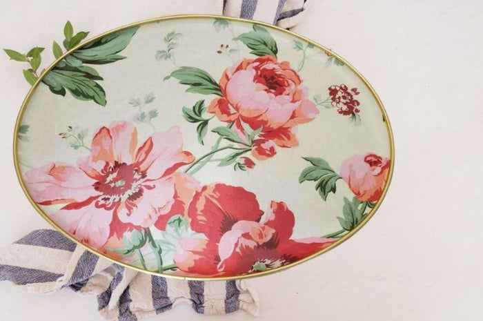 Keswick's Cantate Pattern 18"x 14" (460mm x 360mm) Oval Tray