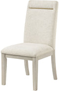 KEYBAY Distressed Greige and Oatmeal 20" Wide Chair
