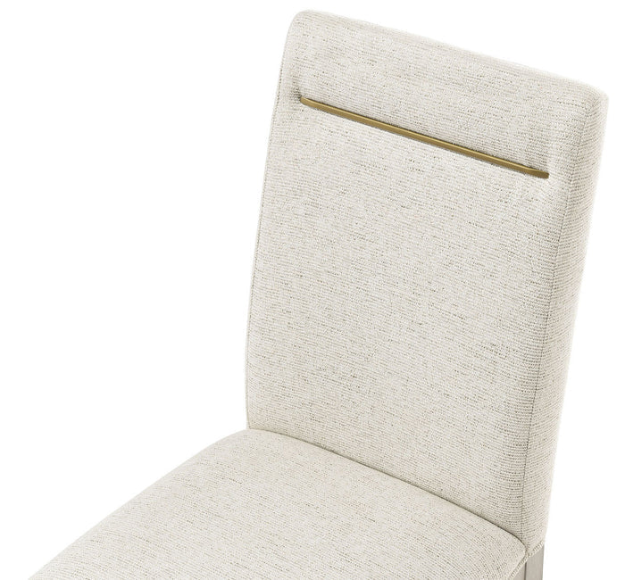 KEYBAY Distressed Greige and Oatmeal 20" Wide Chair