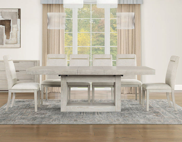KEYBAY Distressed Greige and Oatmeal 20" Wide Chair