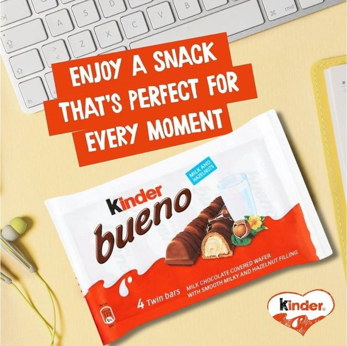 Kinder Bueno Milk and Hazelnuts Bars 4 x 43g