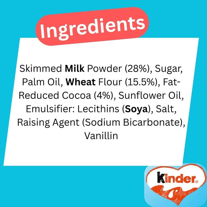Kinder Chocolate Small Bars Multipack 8 x 12.5g (100g)