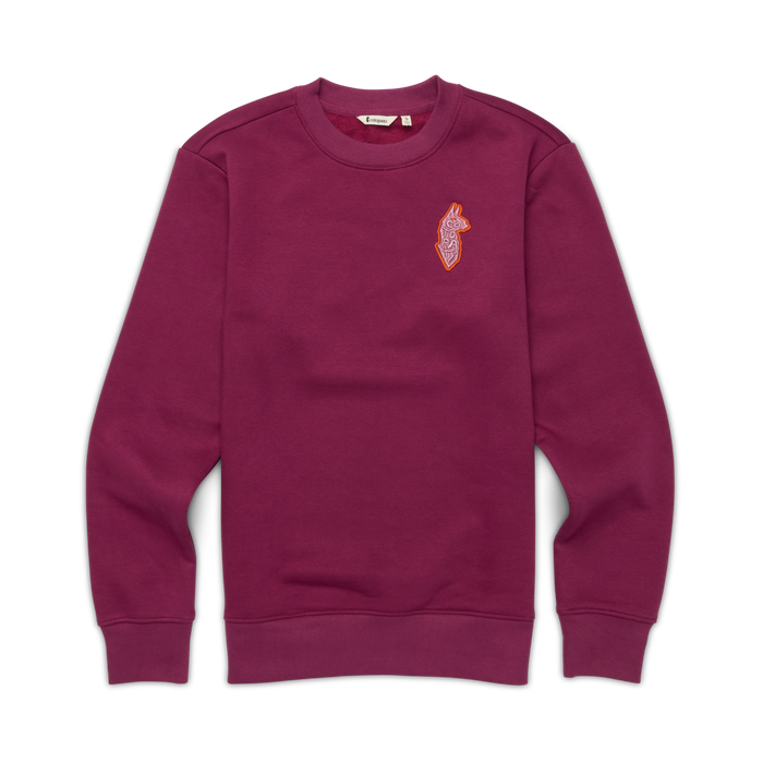 Lava Llama Crew Sweatshirt - Women's, Jam, detail