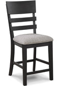 LAZLO Black 18" Wide Counter Chair