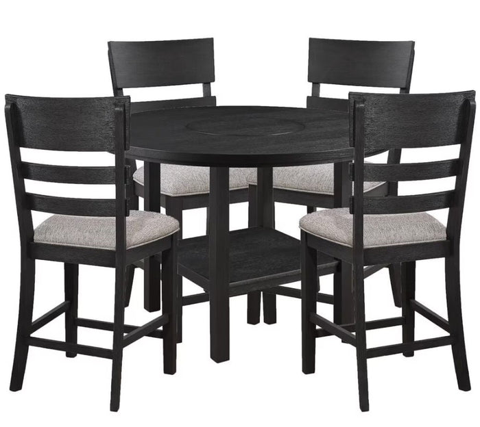 LAZLO Black 18" Wide Counter Chair