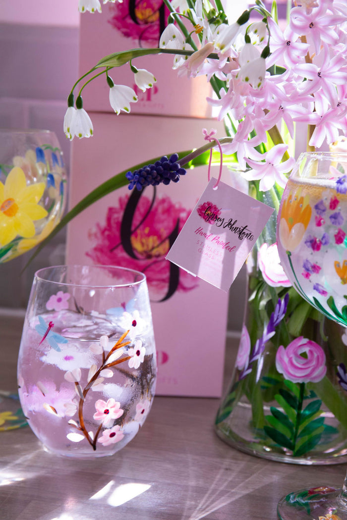 Lesser & Pavey Blossom & D'fly Stemless Glass