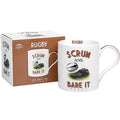 Lesser & Pavey Rugby Mug - Scrum & Bare It Novelty Sports Themed Fine China Mug product image
