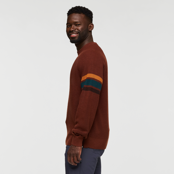 Libre Waffle Crew Sweater - Men's, Rusty, Model Kirk