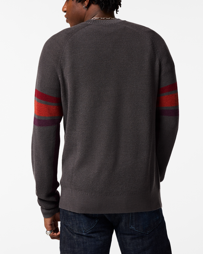 Libre Waffle Crew Sweater - Men's, Cinder, Model Anson