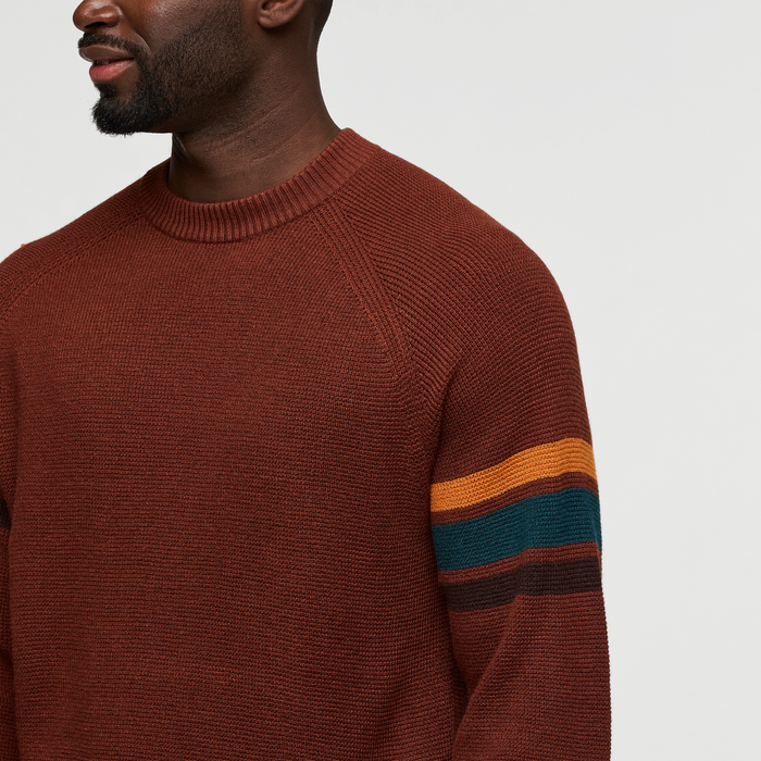 Libre Waffle Crew Sweater - Men's, Rusty, Model Kirk