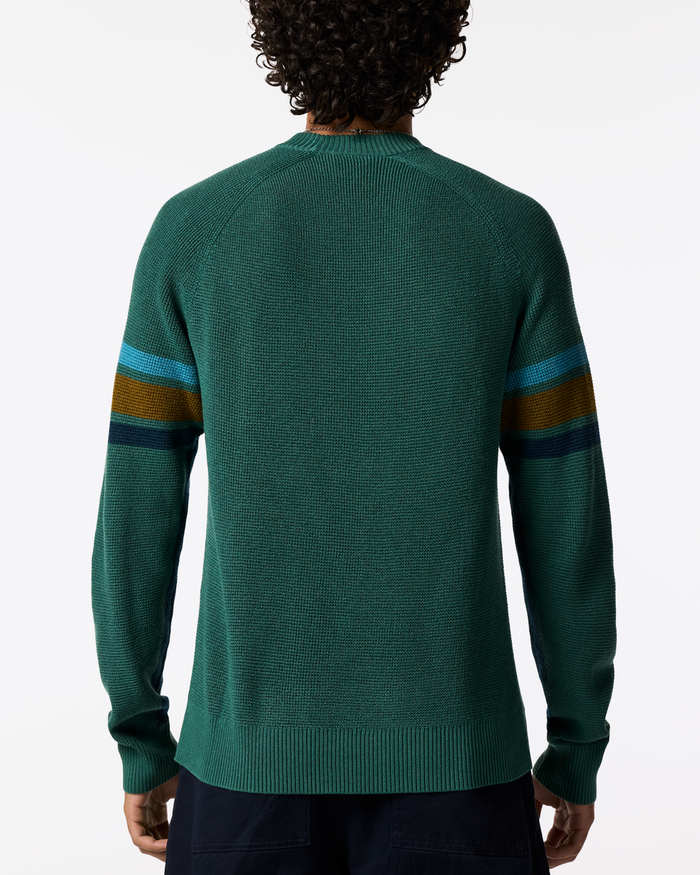 Libre Waffle Crew Sweater - Men's, Juniper, Model Pedro