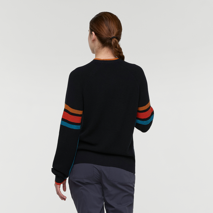 Libre Waffle Crew Sweater - Women's, Carbon, Model Kathleen