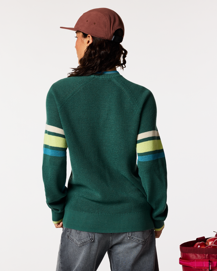 Libre Waffle Crew Sweater - Women's, Juniper, Model Lola