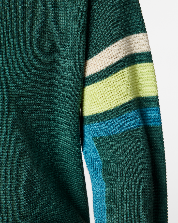 Libre Waffle Crew Sweater - Women's, Juniper, Model Lola