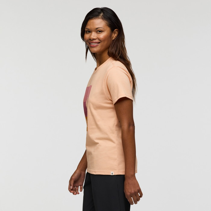 Llama Block T-Shirt - Women's, Apricot, Model Jade