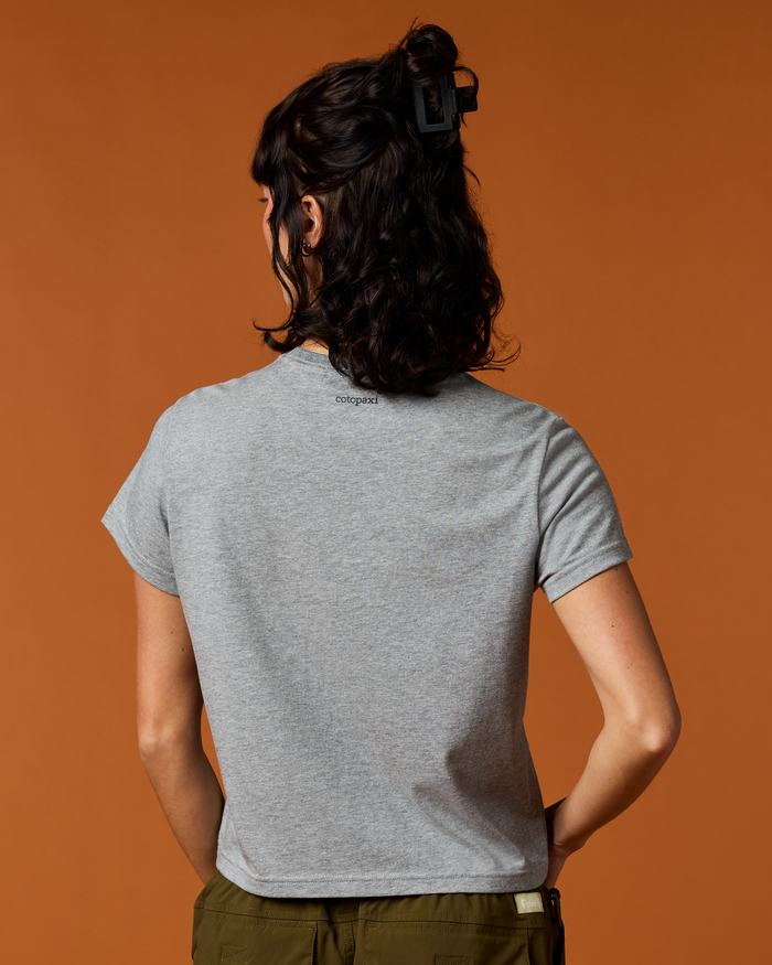 Llama Icon T-Shirt - Women's, Heather Grey, Model Lola