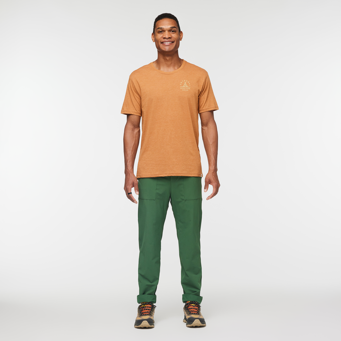 Llama Map Organic T-Shirt - Men's, Saddle, Model Jason