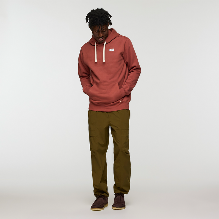 Llama Patch Pullover Hoodie - Men's, Nutmeg, Model Nicolas