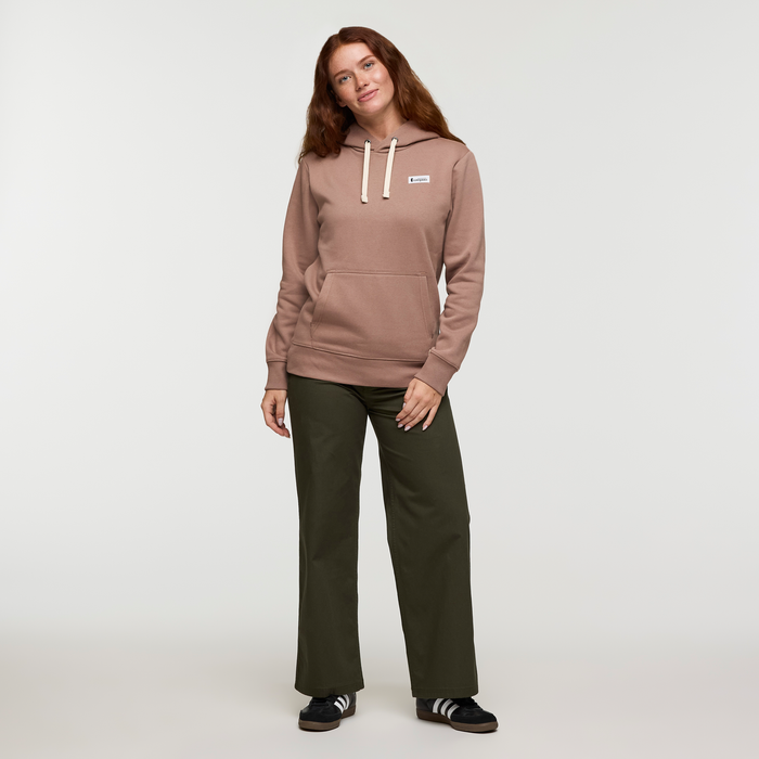 Llama Patch Pullover Hoodie - Women's, Reishi, Model Caitlyn