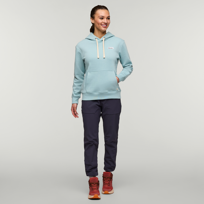 Llama Patch Pullover Hoodie - Women's, Sea Spray, Model London