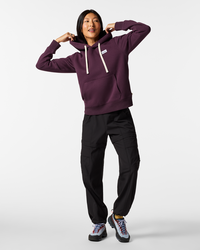 Llama Patch Pullover Hoodie - Women's, Mystic, Model Tiff