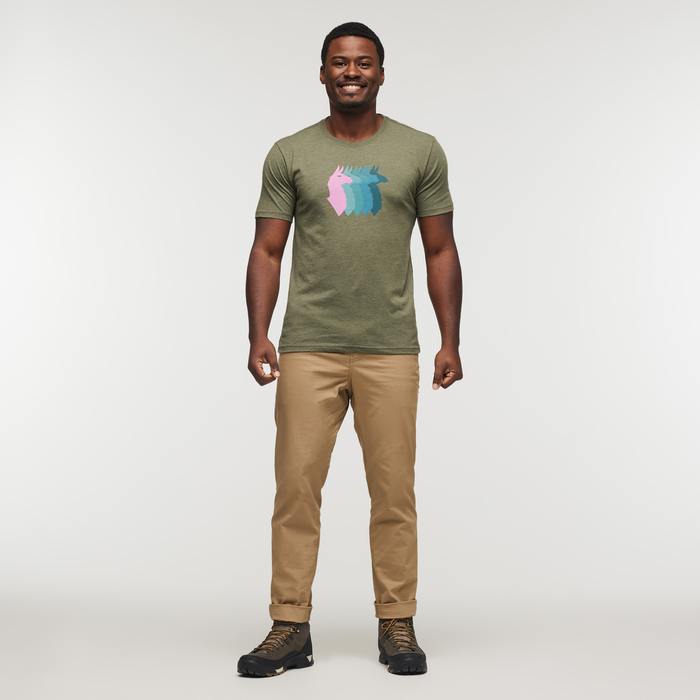 Llama Sequence T-Shirt - Men's, Fatigue, Model Jeremy