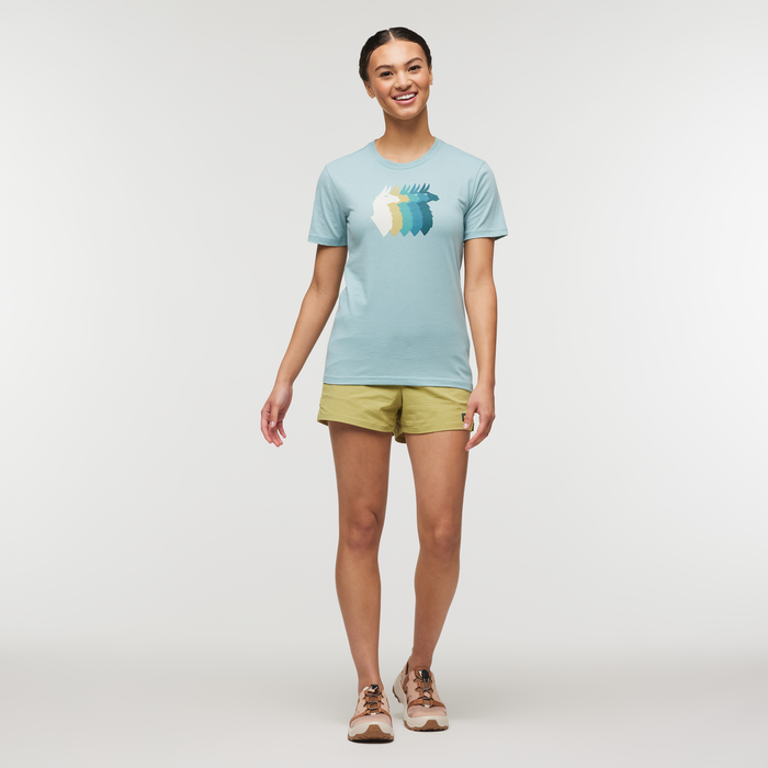 Llama Sequence T-Shirt - Women's, Sea Spray, Model London