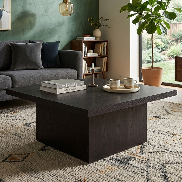 LUCILLE Black 36" x 36" Coffee Table