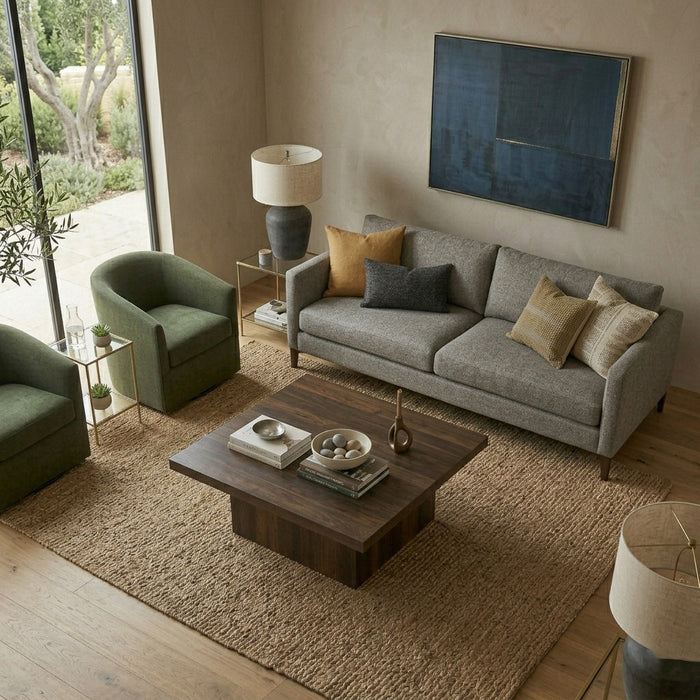 LUCILLE Dark Pine 36" x 36" Coffee Table