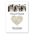 Map & photo collage - Personalized poster