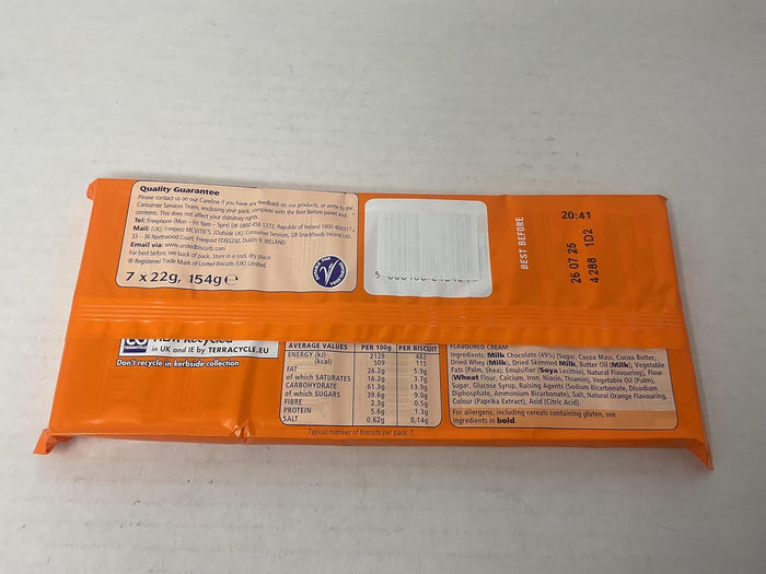 McVitie's Club Orange Biscuit 7pk 154g