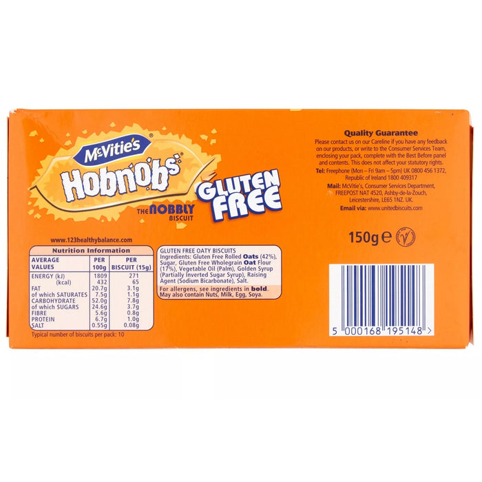 McVitie's Hobnobs Original Gluten Free Biscuits 150g